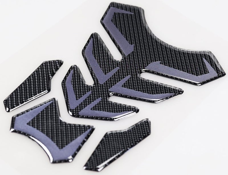 REVSOSTAR 5D Real Carbon Fiber, Motorcycle Decal Vinyl Tank Protector, Tank Pad for NJ 650 ZX636 ZX600 ZX-10R ZX14 ZX1400 ZX14R ABS 1000 ZX100(Grey) - Image 2
